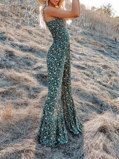 Smocked Flared Leg Jumpsuit of My Dreams