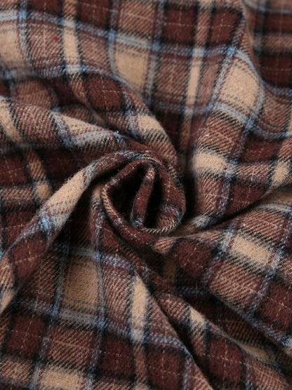 Plaid Shirts Loose Gingham Female Blouse Autumn
