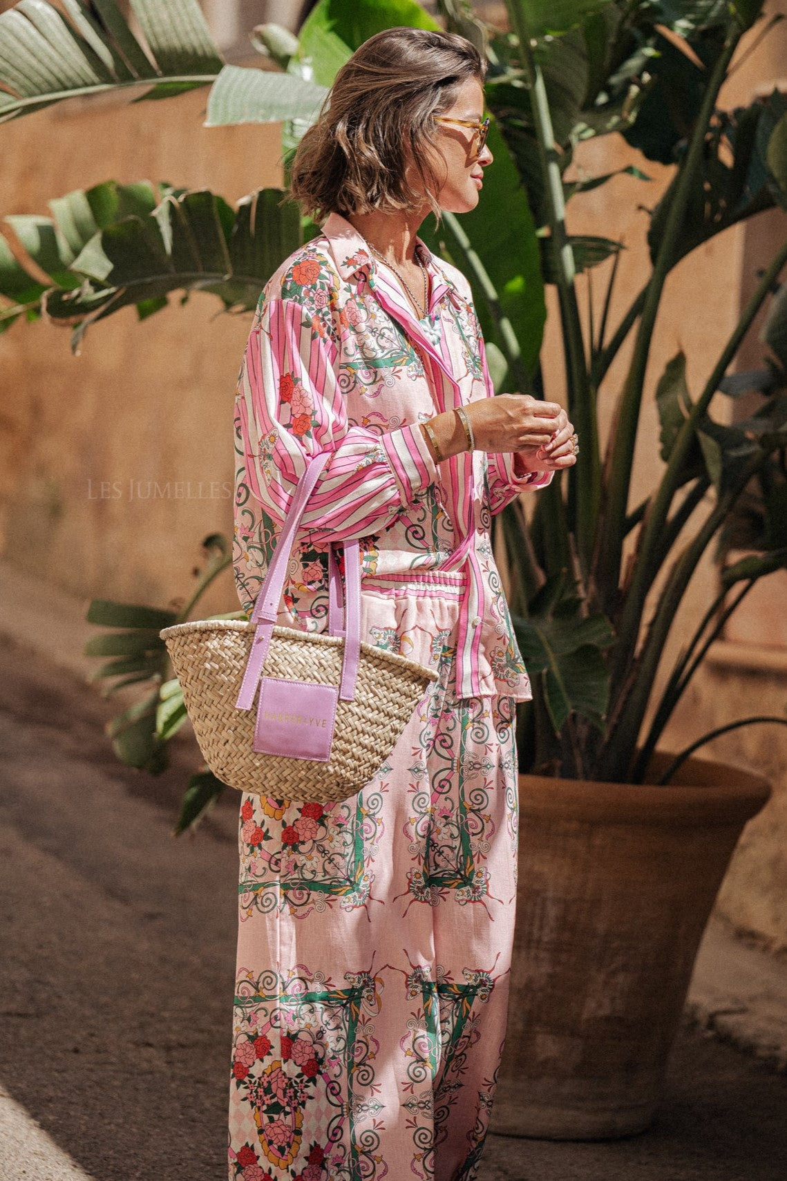 Bottom Long Sleeve Top �?mid Waist Wide Leg Pants Set