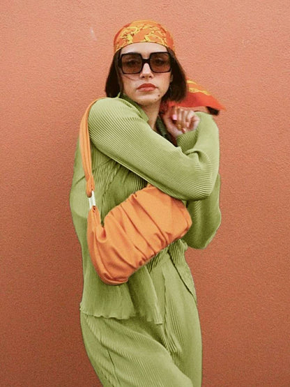 Loose Flared V-neck Pants Set