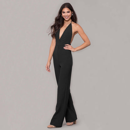 Backless Jumpsuit Spring Summer Clothing Strap Backless Jumpsuit Jumpsuit