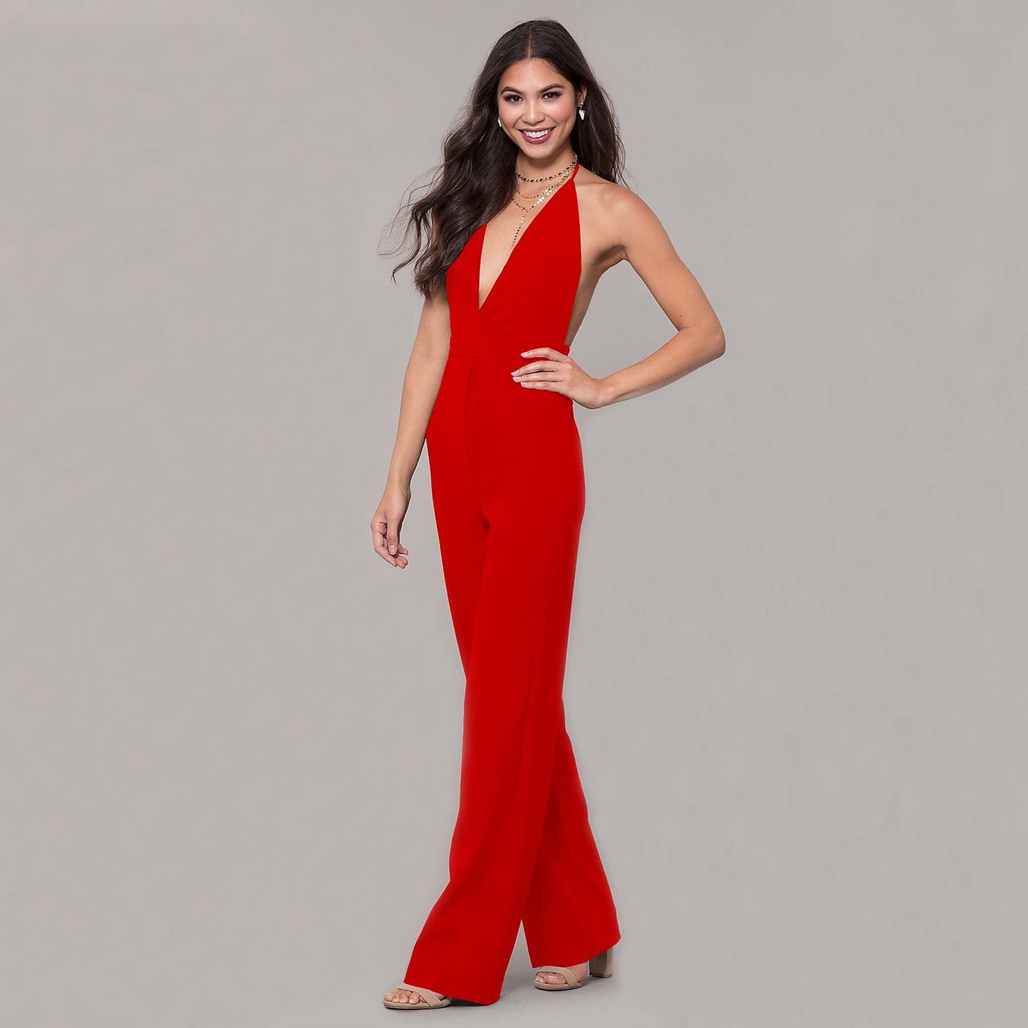 Backless Jumpsuit Spring Summer Clothing Strap Backless Jumpsuit Jumpsuit