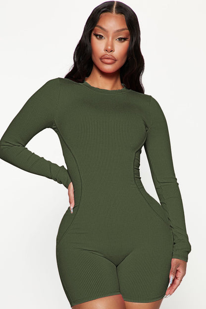 Clothing Spring Thread Round Neck Stitching Line Sports Romper