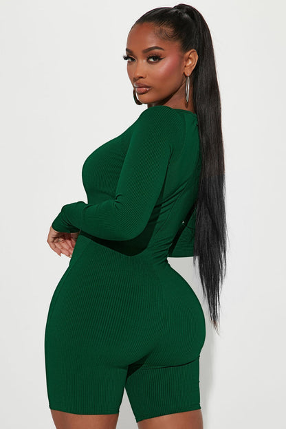 Clothing Spring Round Neck Thread Cutout Out Hip Raise Slim Fit Jumpsuit