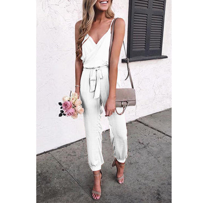 Clothing Color Sling Belt Jumpsuit