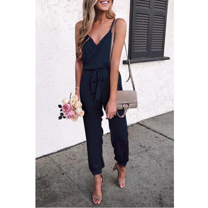 Clothing Color Sling Belt Jumpsuit