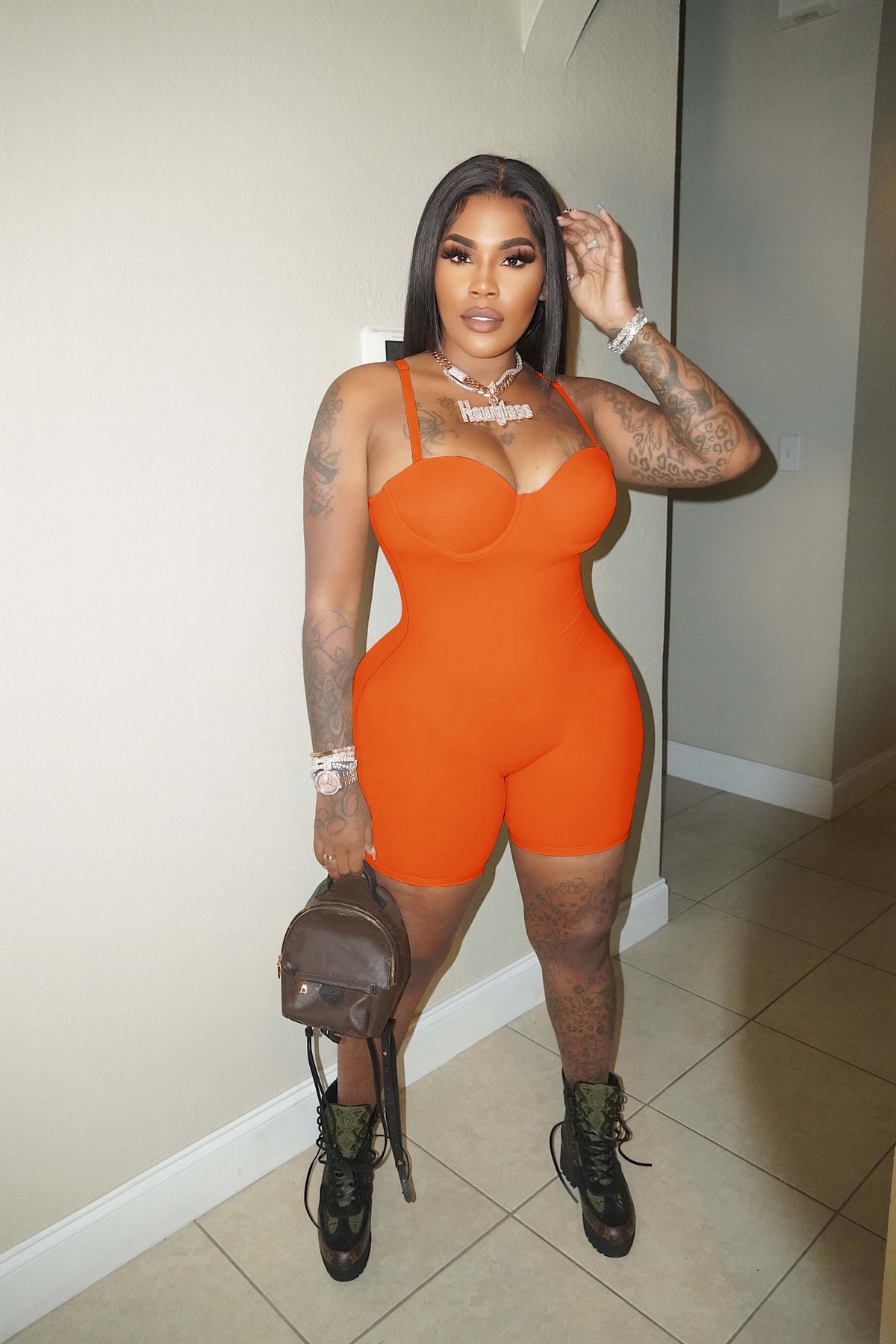 Clothing Spring Summer Sling Chest Cup Jumpsuit