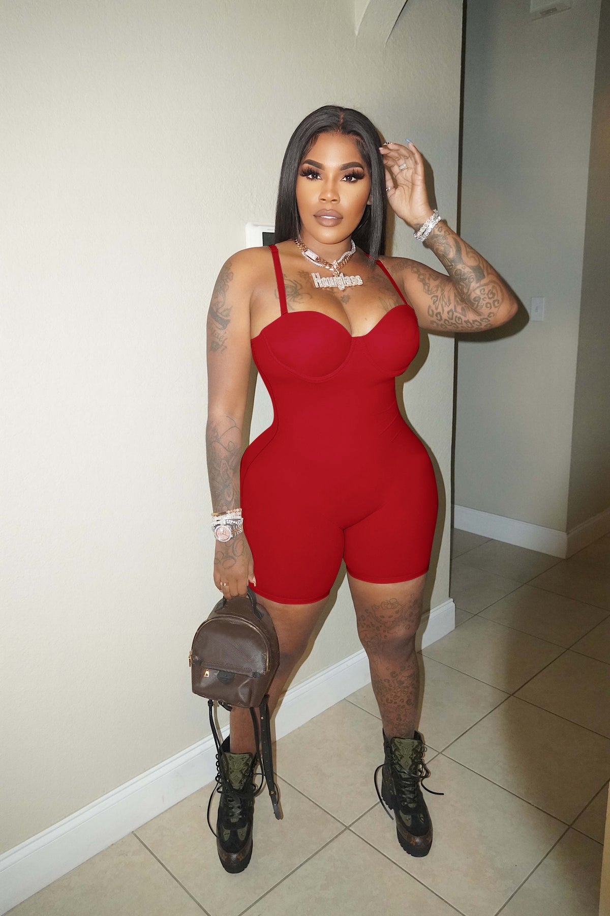 Clothing Spring Summer Sling Chest Cup Jumpsuit