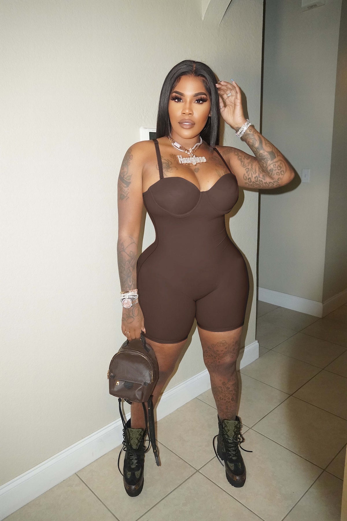 Clothing Spring Summer Sling Chest Cup Jumpsuit