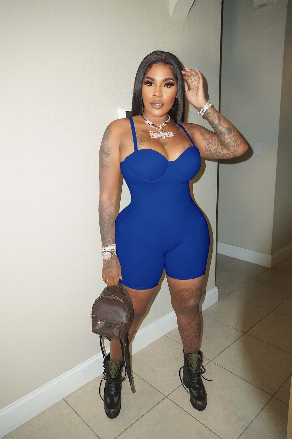 Clothing Spring Summer Sling Chest Cup Jumpsuit