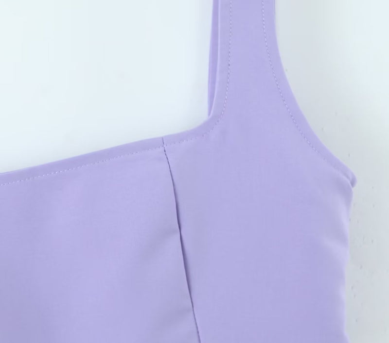 Winter Clothing Short Small Tank Top Top High Waist Buckle Pants Suit