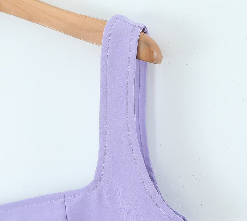 Winter Clothing Short Small Tank Top Top High Waist Buckle Pants Suit