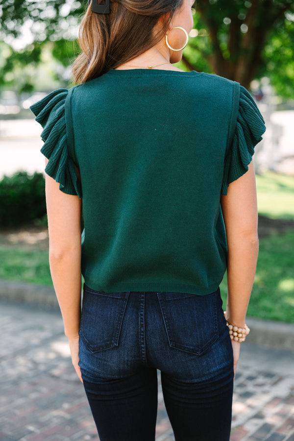 In the Wild Hunter Green Cheetah Sweater
