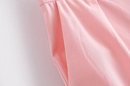Clothing French All Match Decorated Row Button Vest Top Wide Leg Pants Suit Crisscross