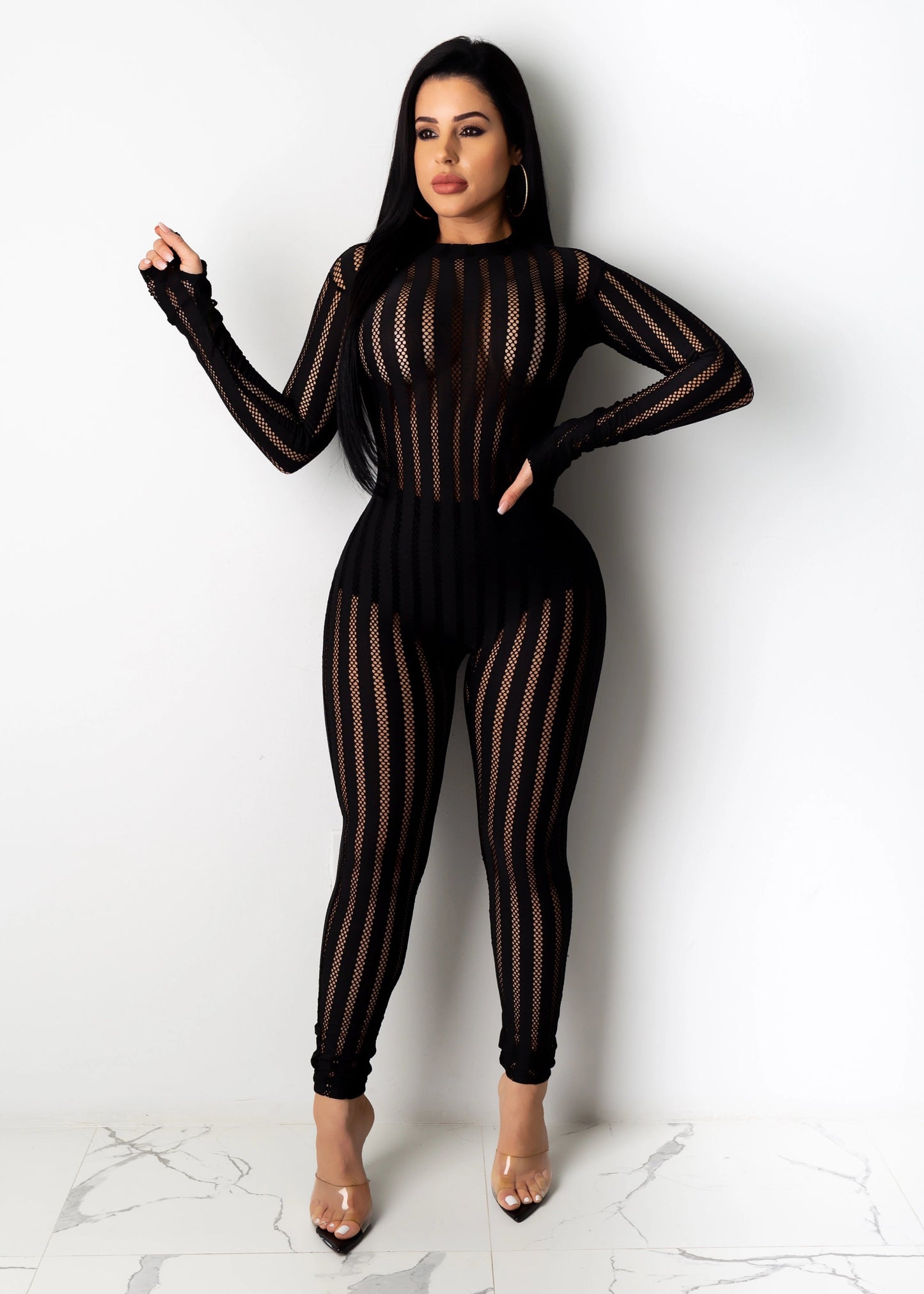 Striped Pants South Africa Rainbow Mesh Stitching Stretch Jumpsuit Leggings