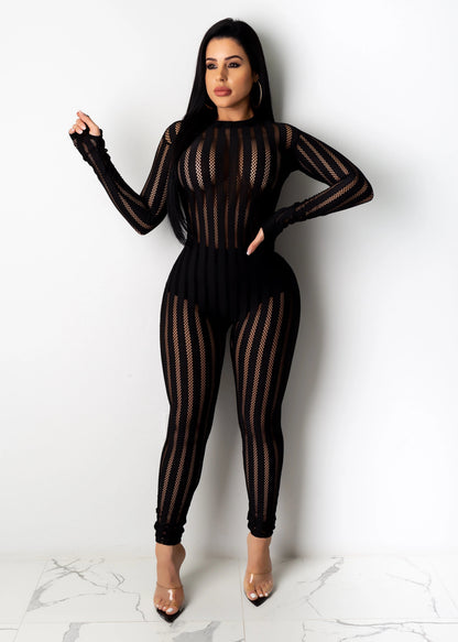 Striped Pants South Africa Rainbow Mesh Stitching Stretch Jumpsuit Leggings