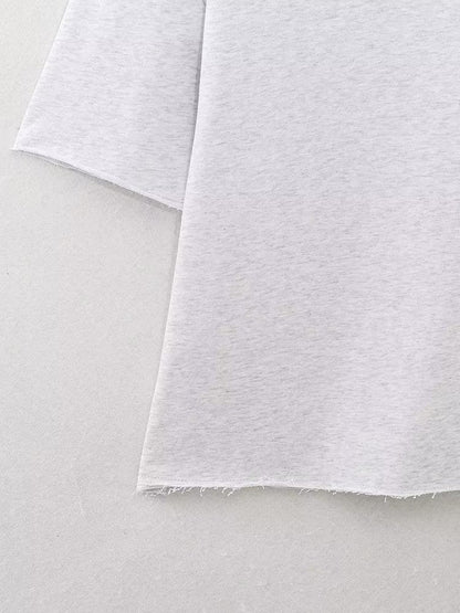 Summer Stretch High Waist Shorts Loose Cotton Short Sleeve T Shirt