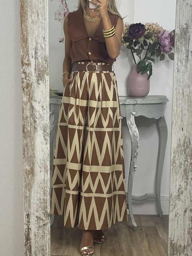 Geometric Printed Skirt
