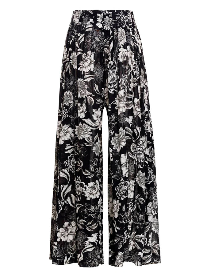 Printed One Piece Swimsuit and Sarong or Printed Pants