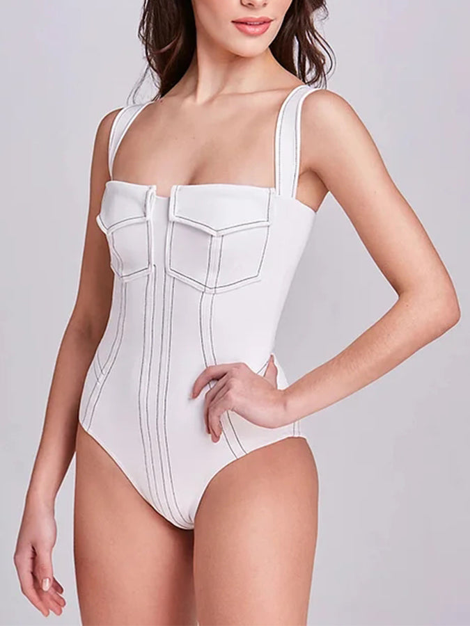 Pocket One Piece Swimsuit and Pants