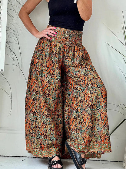 Loose Printed Wide-leg Pants