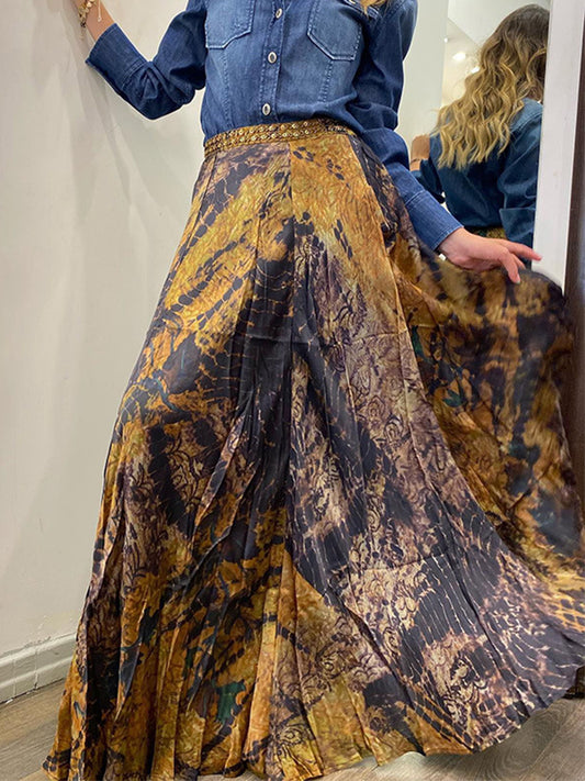 Abstract Printed Skirt