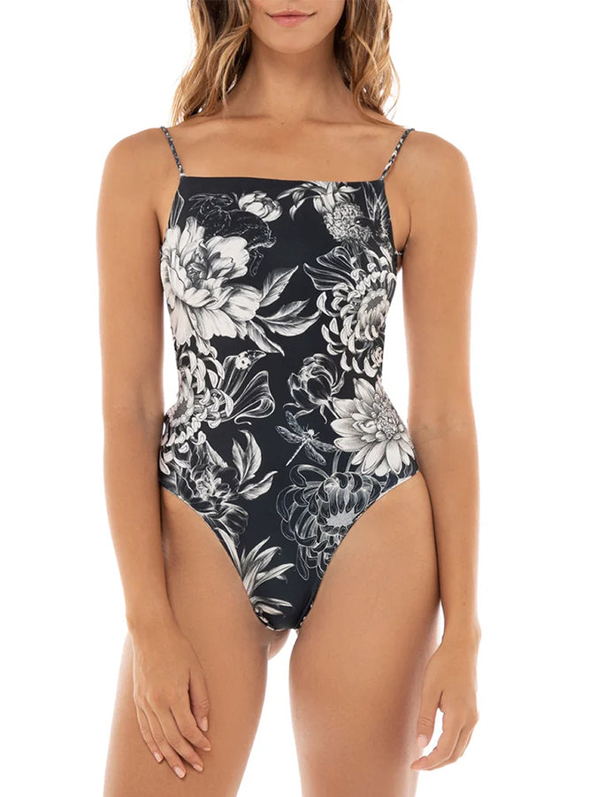 Printed One Piece Swimsuit and Sarong or Printed Pants