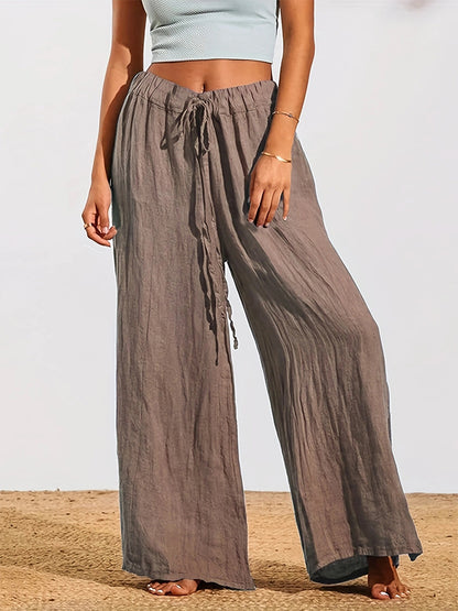 Loose Elastic Waist Pants