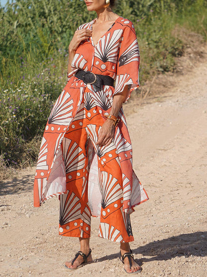 Printed Tops and Pants Sets
