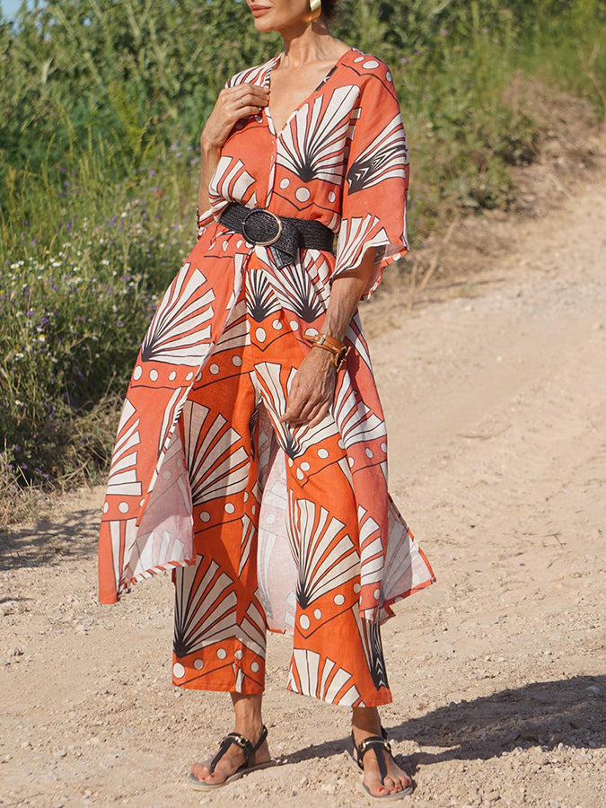 Printed Tops and Pants Sets