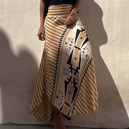 Printed Holiday Loose Skirt