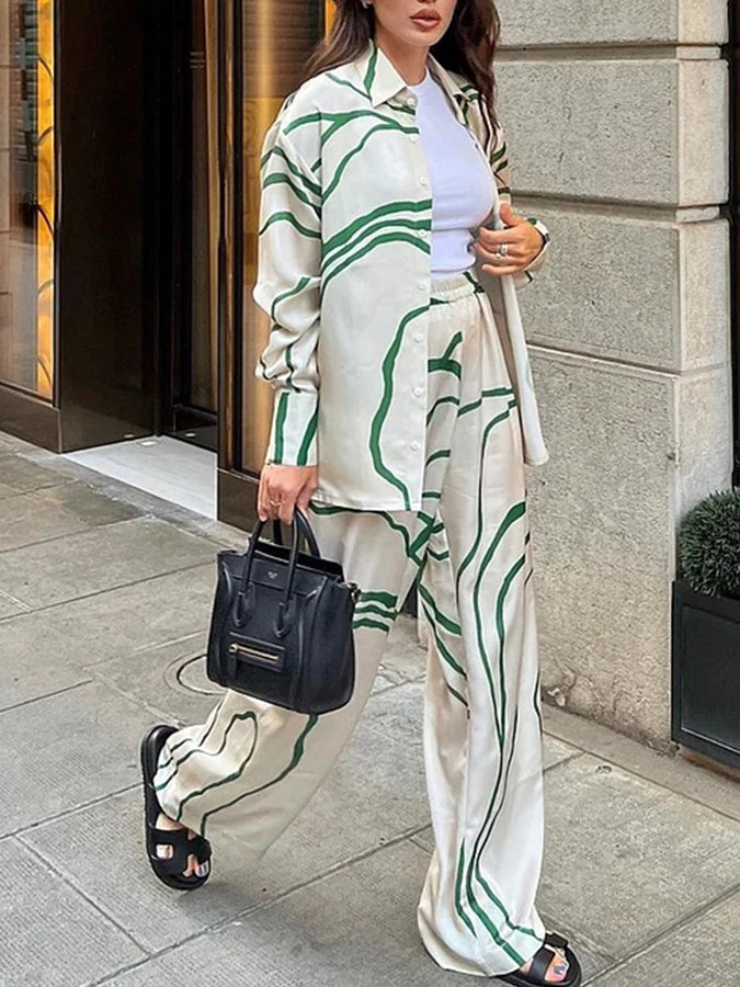 Graphic Printed Shirt and Pants Set