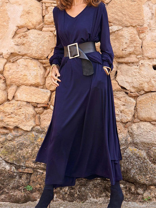V Neck Top & Cardigan & Pants 3 Pieces Sets With Belt