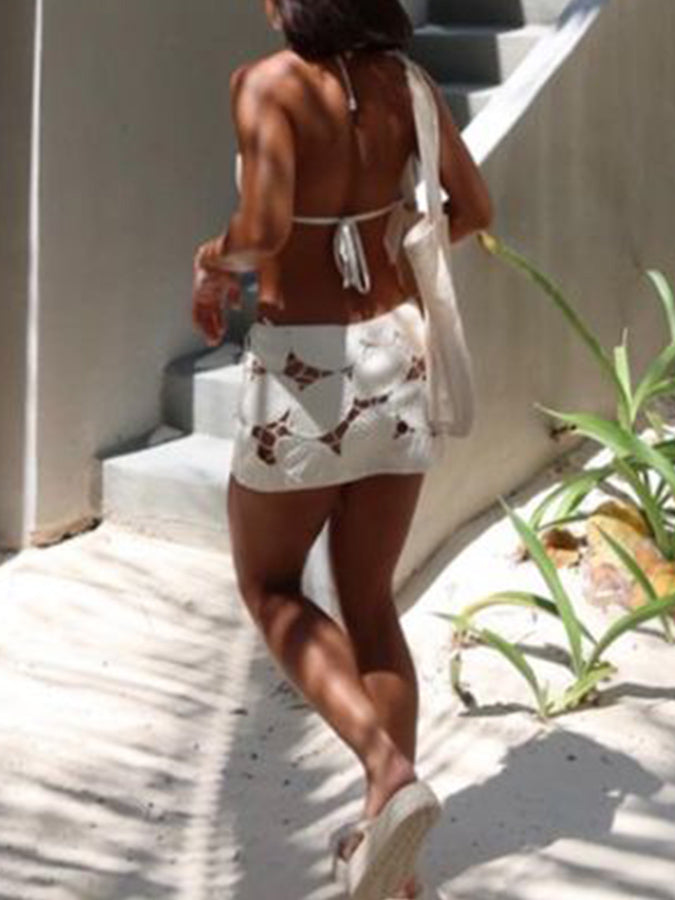 Leaf Bikini and Mini Skirt
