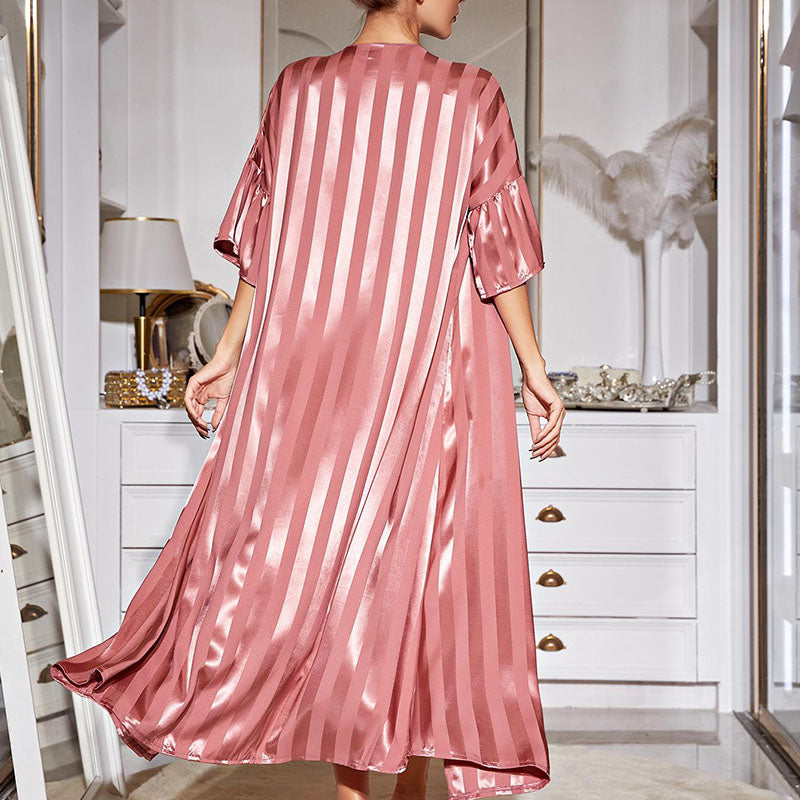 Two Pieces Dress and Cardigan Pajama Sets