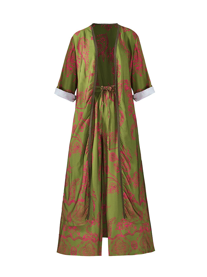 Printed Long Sleeves Cardigan and Pants Sets