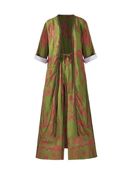 Printed Long Sleeves Cardigan and Pants Sets