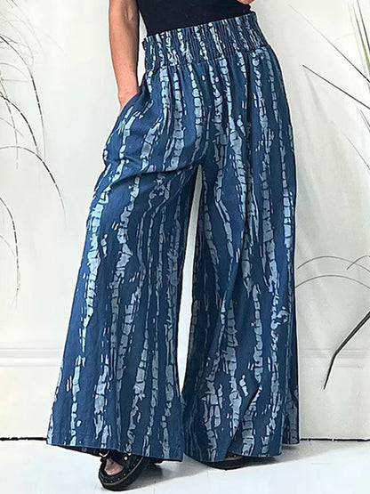 Loose Printed Wide-leg Pants