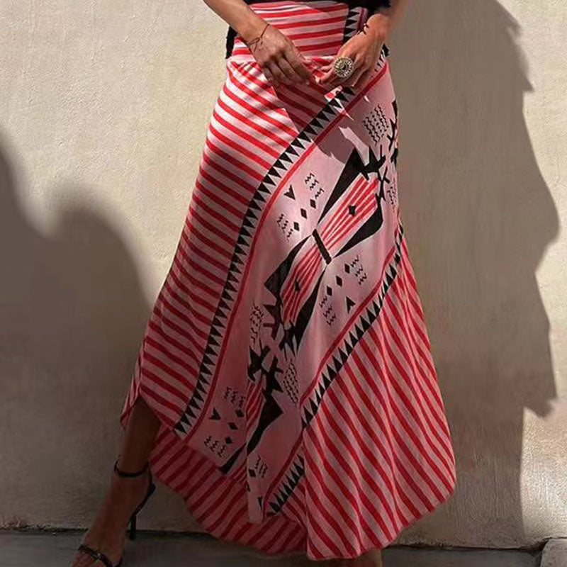 Printed Holiday Loose Skirt