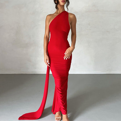 Halter Lace-up Backless Maxi Dress