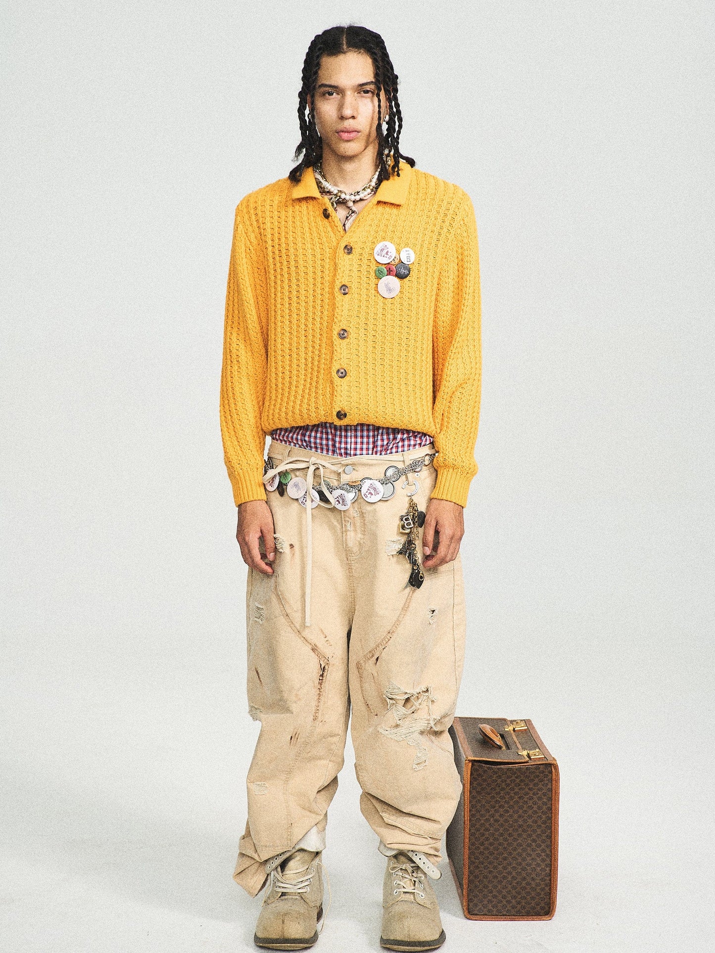 Distressed Double-knee Pants