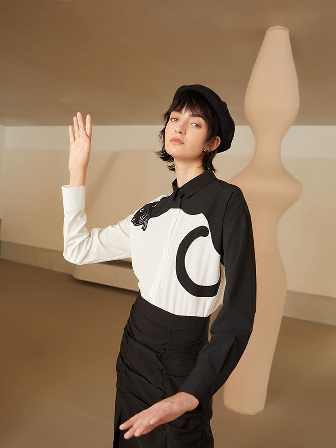 Panther Grace Embroidered Blouse