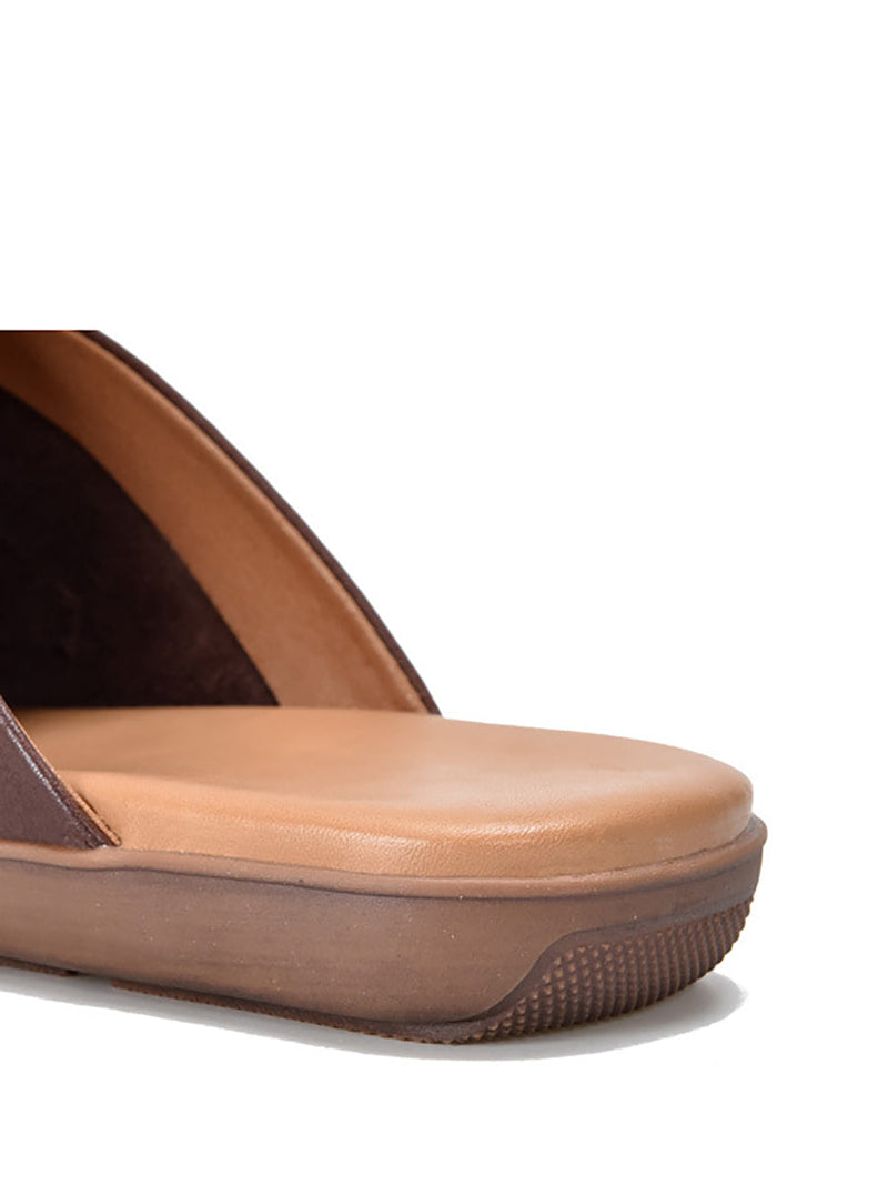 Summer Artsy Colorblock Leather Slippers Xx1011