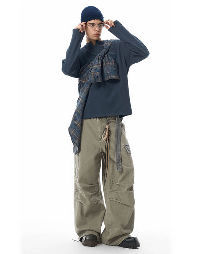 Contrast Pocket Cargo Combat Pants