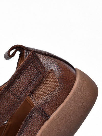 Summer Leather Flat Shoes Aa1049