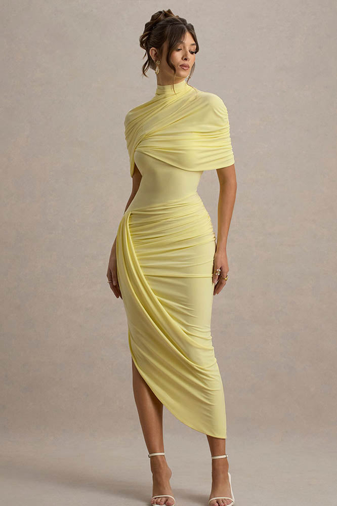 Cape Waist Midi Dress
