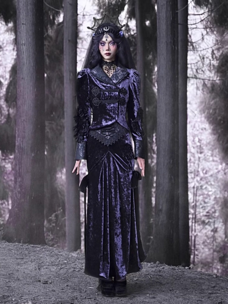 Velvet Corset Maxi Skirt