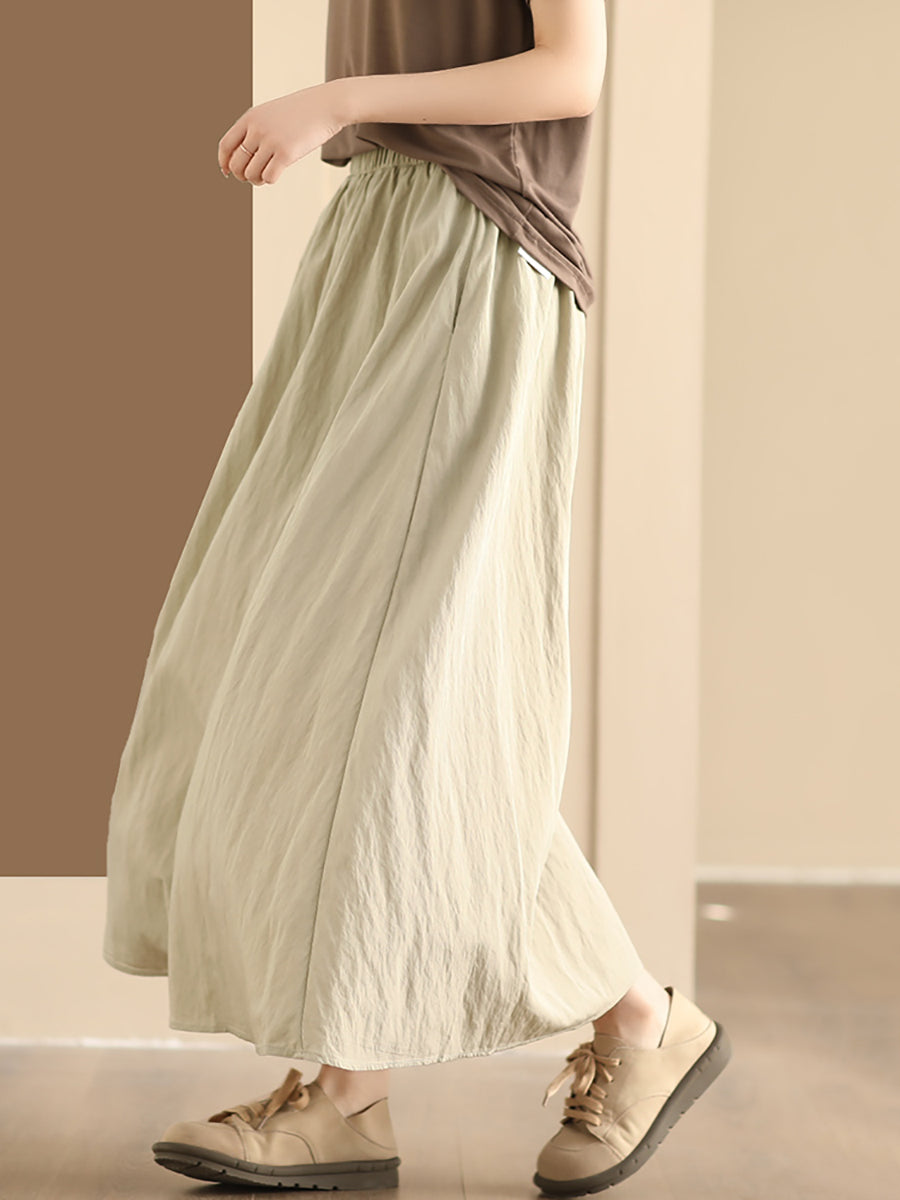 Summer Cotton A-shape Skirt Kl1014