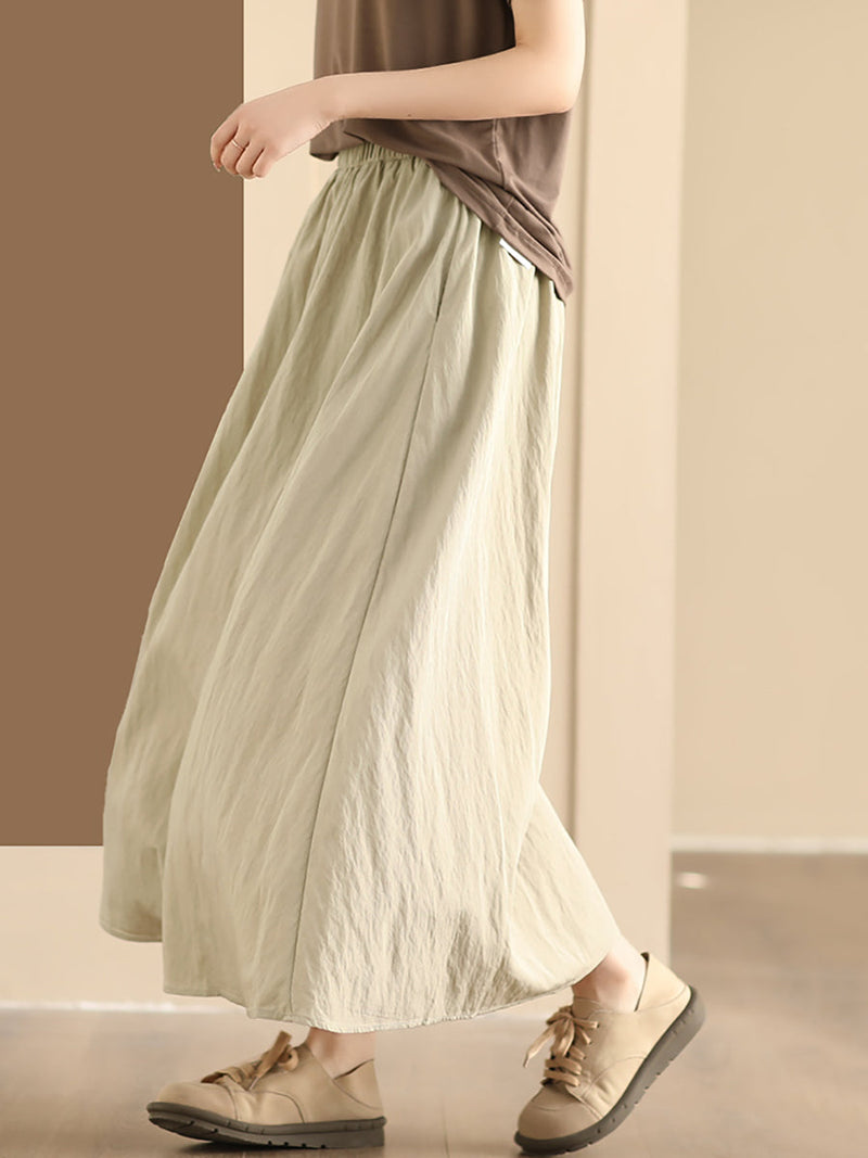 Summer Cotton A-shape Skirt Kl1014