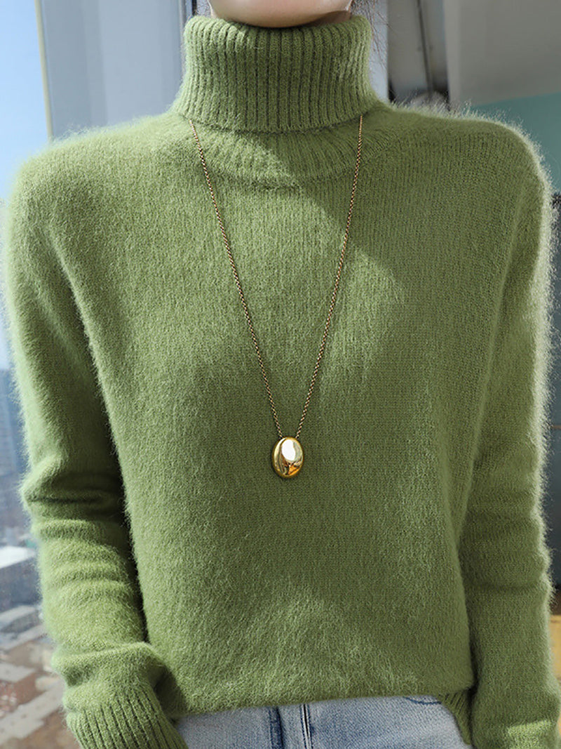 Autumn Turtleneck Soft Wool Sweater Ba1038